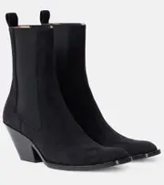 [Khaite] Khaite Austin 60 suede ankle boots AU 9.5 black