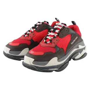 【Balenciaga 巴黎世家】Triple-S Sneaker 運動鞋/老爹鞋_展示品(男款)(紅色/黑色)41/ 平行輸入