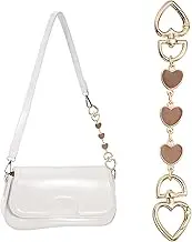 uxcell Bag Extender Chain, 1 Pcs Purse Strap Extenders Heart Shape Chain Purse Making Supplies for Replacement Handbag Shoulder Bag Wallet Decoration, Brown