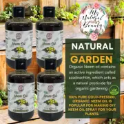 Organic Cold-Pressed Neem Oil- 100% Pure Organic Gardening, Beauty, natural 1.2L