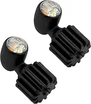 HCmotorku Motorcycle Turn Signal Running Light Front Rear Universal LED Mini Lamp Fit for Harley Touring Road King Electra Glide Street Gilde Softail Dyna Sportster XL (Black Housing Clear Lens)