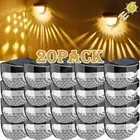 20x Super Bright Solar Powered Door Fence Wall Lights LED Outdoor Garden Lamp
