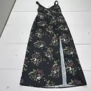 Urban Outfitters Mikayla Black Floral MIDI Dress Women’s Size Small New