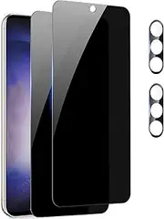 (2+2Pack) RUNGOS for Samsung A54 Privacy Screen Protector Tempered Glass with Camera Lens Protector [3D Curved Coverage] Anti Spy Privacy Screen for Samsung Galaxy A54 Screen Protector Anti-scratch 3s