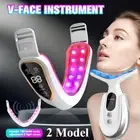 Electric V Face Neck Lifting Beauty Device LED Red Light Therapy Facial Massager