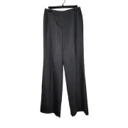 NWT Talbots Women's Italian Fabric Wool Blend Gray Pants Size 8 Neutral Winter