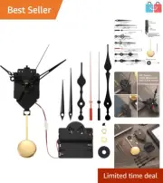 Elegant Pendulum Clock Mechanism with Westminster Chimes and Customizable Hands