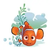 6 Inch Clownfish Clown Fish Finding Dory Nemo 2 Movie Removable Peel Self Stick