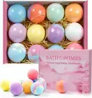 Bath Bombs, 12 PCS Handmade Bath Bomb Gift Set, with Natural Essential Oil, Rich