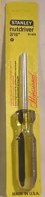 NEW Manufacture Package PROFESSIONAL STANLEY TOOL 3/16 in NUTDRIVER Made In USA