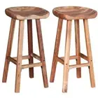 vidaXL Bar Stools 2 pcs Solid Acacia Wood 2BB