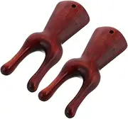 2pcs Massage Tools Handheld Nose Scraper Massage Tool Eyes Facial Wood Tool Face Acupoint Scraper Acupoint Massage Tool Nose Massage Nose Tool Brown Wooden