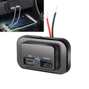 12V PD QC3.0 USB Dual Car Fast Charger Adapter Socket Power Outlet Universal LED (for: Daihatsu)