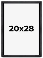 20x28 Shadow Box Frame Black | 1 Inches Deep Real Wood Farmhouse Shadowbox Displ