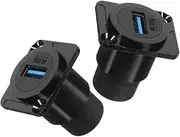COHEALI 2pcs USB Panel Mount Adapter Kit for Transfer Dual Head Surface Mount USB Port Reliable Connection for Computers Printers Cameras