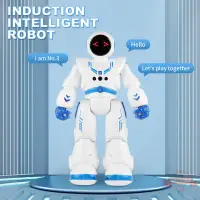 在飛比找樂天市場購物網優惠-太空機器人 智能早教觸摸手勢感應遙控 兒童遙控電動玩具