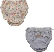 [Peanuts] Snoopy Girls' Panties, Set of 2, 100% Cotton, Sparkly Ruffle