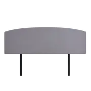 Linen Fabric King Bed Curved Headboard Bedhead - Slate Ash