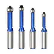 4PC Straight Flush Trim Router Bits Trimmer Cutting Woodworking Tool 1/2'' Shank