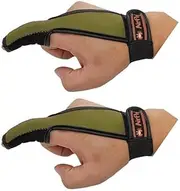 AirFly Anti-Slip Fishing Gloves for Surf Fishing Casting Gloves with Finger Protection, Unisex Ambidextrous-Handed Glove with Adjustable Elastic Band for Outdoor Fishing and Crabbing, 2pcs