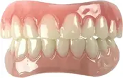 Instant Smile Comfort Fit Flex Teeth - Upper and Lower Matching Set Natural Shade! Fix Your Smile at Home Within Minutes!