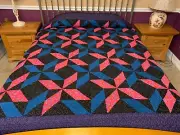 Ca King size Star patchwork quilt X-10