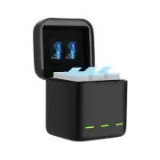 3-Slot Battery Charger Storage Charging Box w/ Indicator For GoPro Hero 9 10