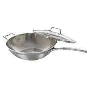 Baccarat iconiX Stainless Steel Wok with Lid & Helper Handle 32cm - Robins Kitchen