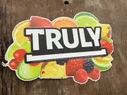Truly seltzer tin tacker sign (22x15) metal beer Fruit Colorful NEW