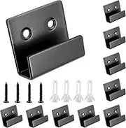 Luomorgo 10 Pcs Tile Display Wall Hanger, Stainless Steel Wall Mount Brackets Hook, Heavy Duty Tile Hanger for Mirrors, Picture Frame Ceramic Wall Display (Small Size, Black)