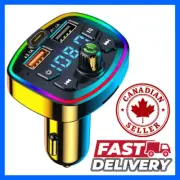 Car Hands-Free Bluetooth 5.0 FM Transmitter MP3 Audio Receiver Car Charger