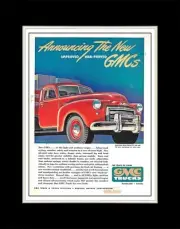 1947 GMC Fc 100 Improved War Proved GMCs - Matted for 11x14 Frame