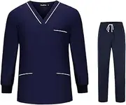 [ZPGVWXKO] Healthcare Scrubs Set for Professionals - Top And Pants for Beauty And Grooming Services