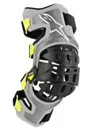 Alpinestars Bionic 7 Knee Set Silver Yellow Armor