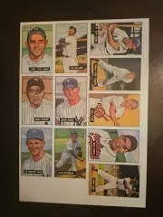 New Uncut Baseball Trading Card Sheets Memorabilia SINGED BY YOGI BERRA