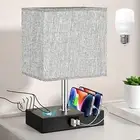 Dimmable Table Lamp for Bedroom - Touch Control Bedside Lamps for Nightstand wit