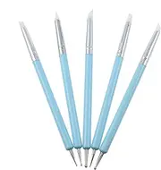 Nail Dotting Tool - Dotting Tools | Double Tipped Nail Pen Silicone Clay Sculpting Tools | Pottery Polish & Decoration Products, Point Drill Pen For Young, Old, Professionals