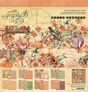 Graphic45 HELLO PUMPKIN COLLECTION PACK scrapbooking (16) PAPERS + STICKERS