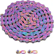 Chain Single Speed Bike Chain Mountain Bike Chain Chain Oil, 6 7 8 Rust Proof Sensitive Colorful Electroplating Speed Oil for Road Mountain Bikes and Parts