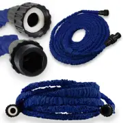 B2G1 Free 100 Feet 100FT Expandable Flexible Garden Lawn Water Hose Nozzle Blue