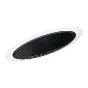 Juno Lighting RcssdDwnltTrim,6in,Wht/Blk,Baffle,Srs604 604 BWH Juno Lighting 604