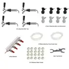 4 Beer Tap Draft Beer System for Ball Lock Keg Manifold Disconnect Hose