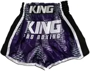 [King Pro Boxing] Muay Thai Shorts Stadium 4 Medium, Blue, 30