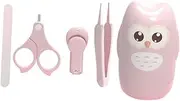 Kisangel 1Set Portable Nail Care Kit Nail Trimmers with Scissors File Safe Lightweight Manicure for Newborns and Design Cherry Blossom