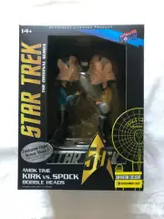 STAR TREK AMOK TIME ENT. EARTH CON EXCL KIRK VS SPOCK BOBBLE HEAD NEW IN BOX