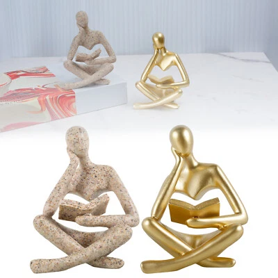 Abstract Thinker Bookend Decorative Abstract Thinker Statue Elegant qiJPM