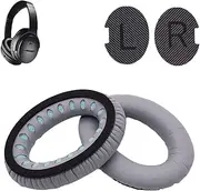 Adhiper Replacement Ear Pads for Bose Ear Pads Ear Cushions,Compatible with QuietComfort QC15 / QC2 / QC25 / QC35 / Ae2 Ae2i Ae2w SoundTrue & SoundLink Over-Ear Headphones(Grey+Grey Mat)