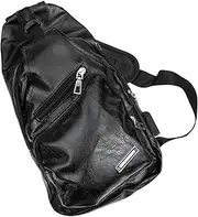 [WESIEVYA] Portable Men USB Chest Pack Theft Sling Bag for Outdoor Activities Lightweight Crossbody Design for Travel Sports and Daily Use Black