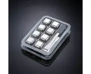Stainless Steel Whiskey Stones x 8 Ice Cubes with Tongs Reusable Cooling Ice Cubes