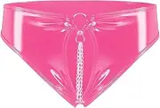 [GRRKDFQ] Women Lingerie O Ring Open Crotch Low Waist Briefs